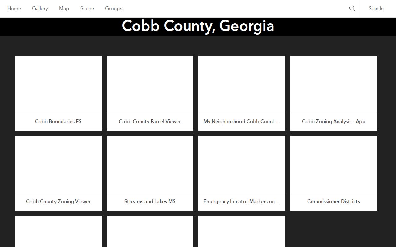 Cobb County parcel map for browsing Marietta properties by street