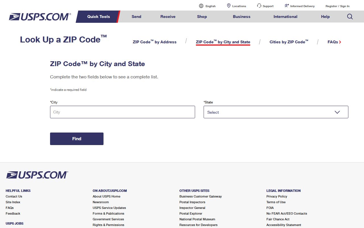 USPS ZIP Code Lookup for Marietta mailing verification