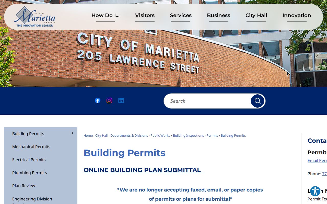 Marietta building permit address matching guidance